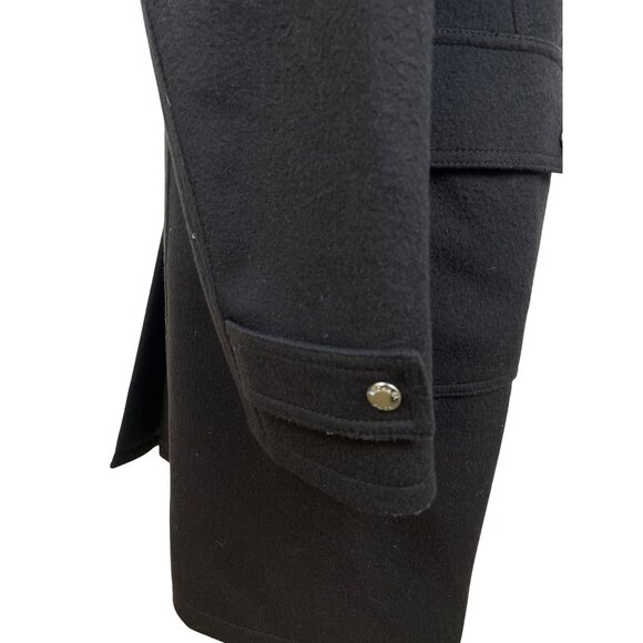 Michael Kors Brown Women’s Hooded Coat With Button Details Sz 10 - Picture 6 of 11